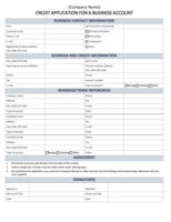 Credit application form conversion example