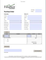 Purchase order form conversion example