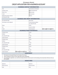 Credit application form Conversion example
