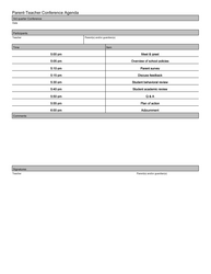 Parent teacher conference document Conversion example